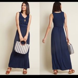 “Brunch at Home” Maxi Dress in Navy